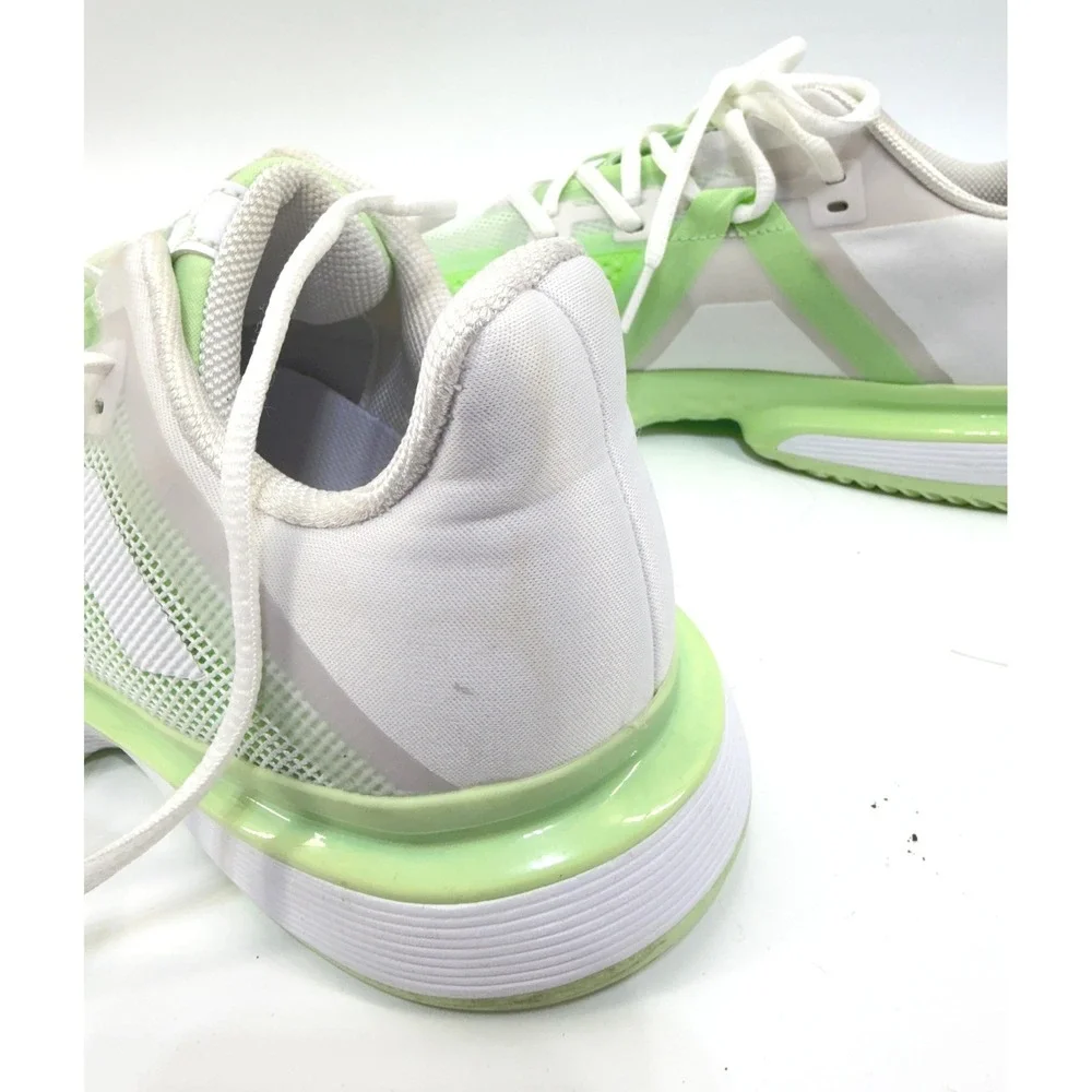 Adidas SoleCourt Bounce Tennis Pickleball Shoes Women 10 Green White Sports EUC